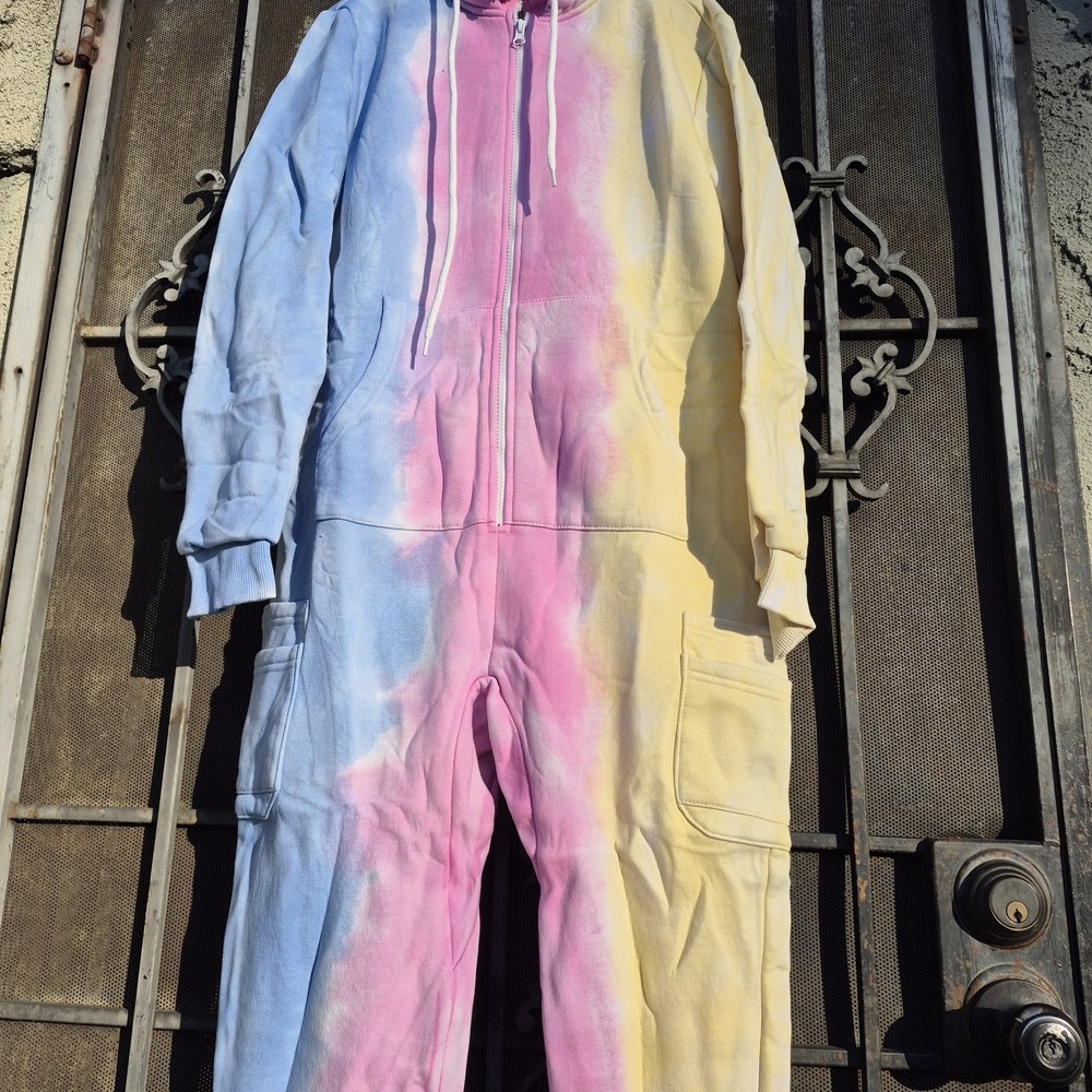 Colorful Tie-Dye Hooded Onesie - Picture 6 of 7